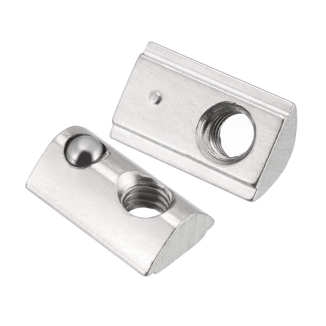 sourcing map Roll-In Spring M4 T Nut, Roll Ball Elastic Nuts for 2020 Series Aluminum Extrusion Profile Suitable for Aluminum Profile With 6mm Groove Depth, Pack of 12