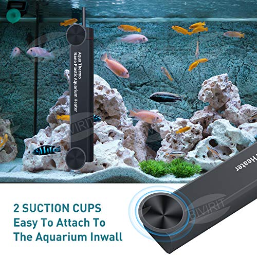 VIBIRIT Aquarium Heater,Betta Fish Tank Heater 25W Smart Small Aquarium