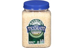 RiceSelect Texmati White Rice, Long Grain, Gluten-Free, Non-GMO, 32 oz (Pack of 4 Jars)