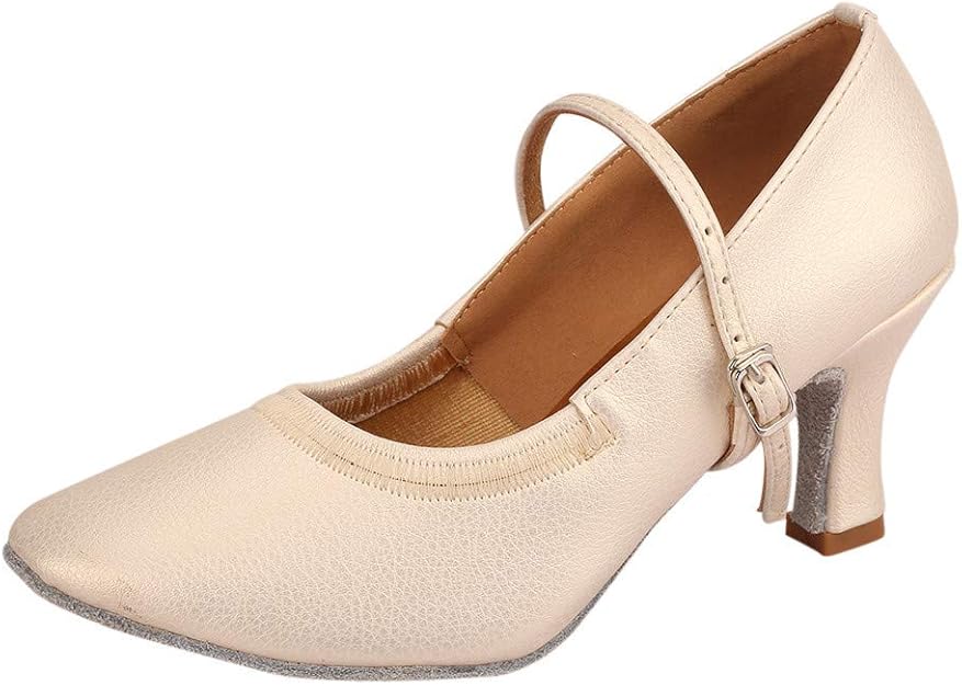 Latin Dance Shoes Ladies Low Heel Ballroom Party Dancing