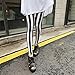 Polytree Women's Black White Vertical Stripes Leggings Pants (Stripes Black White)
