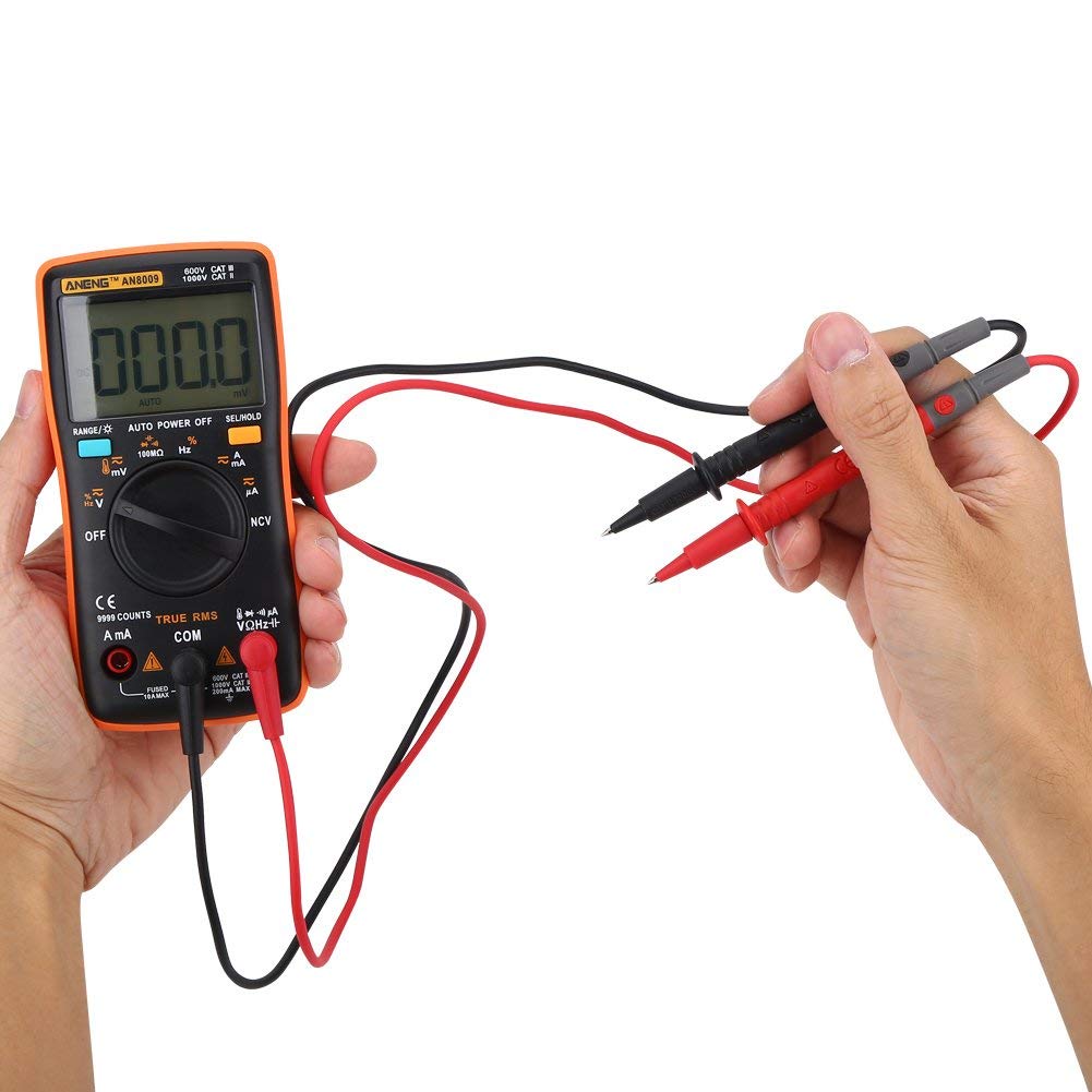 TOPINCN An8009 Digital Multimeter Handheld Portable Auto Range True Rms Ac/Dc Voltage Electronic Meter Backlight Lcd Display
