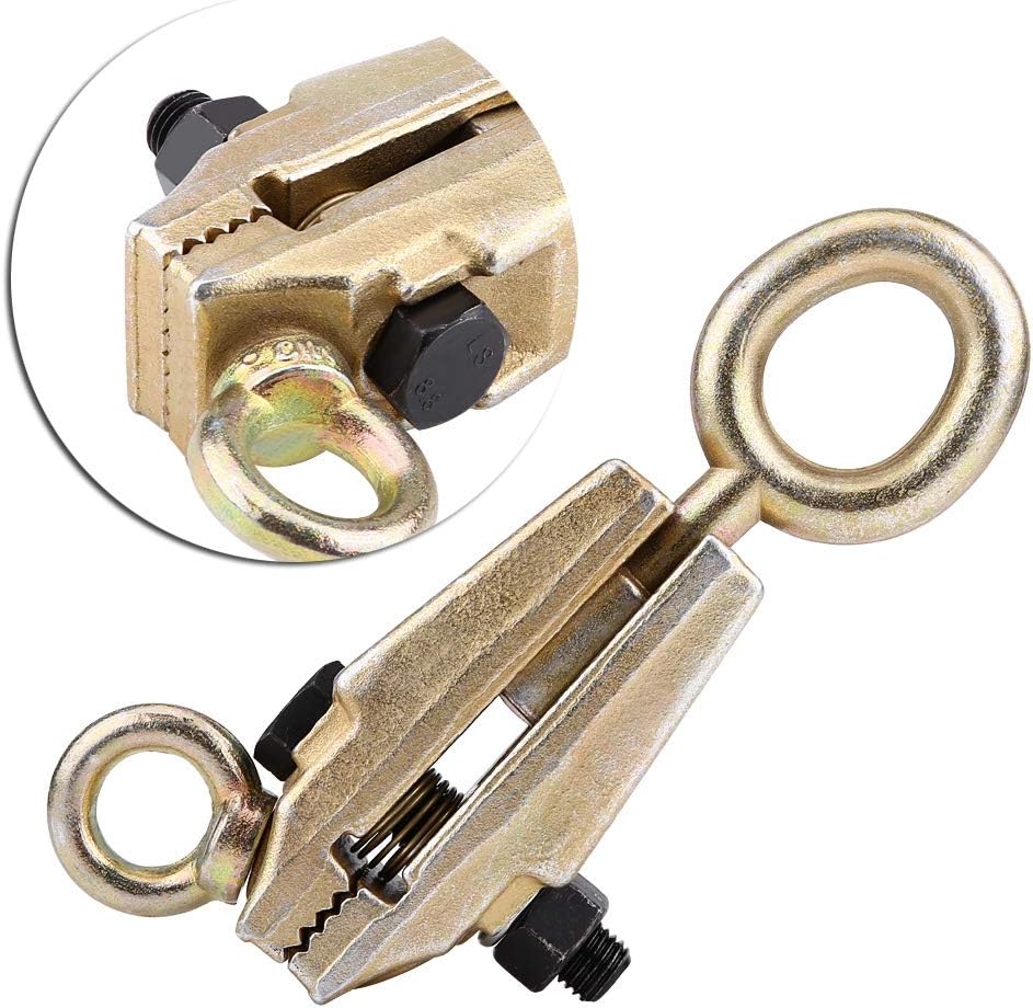 Aramox 2 Way Pull Clamp, Car Body Pull Clamp 5 Ton Top Straight 2 Way