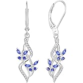 JO WISDOM Women Infinity Butterfly Earrings,925 Sterling Silver Dangle & Drop Earrings with 5A Cubic Zirconia