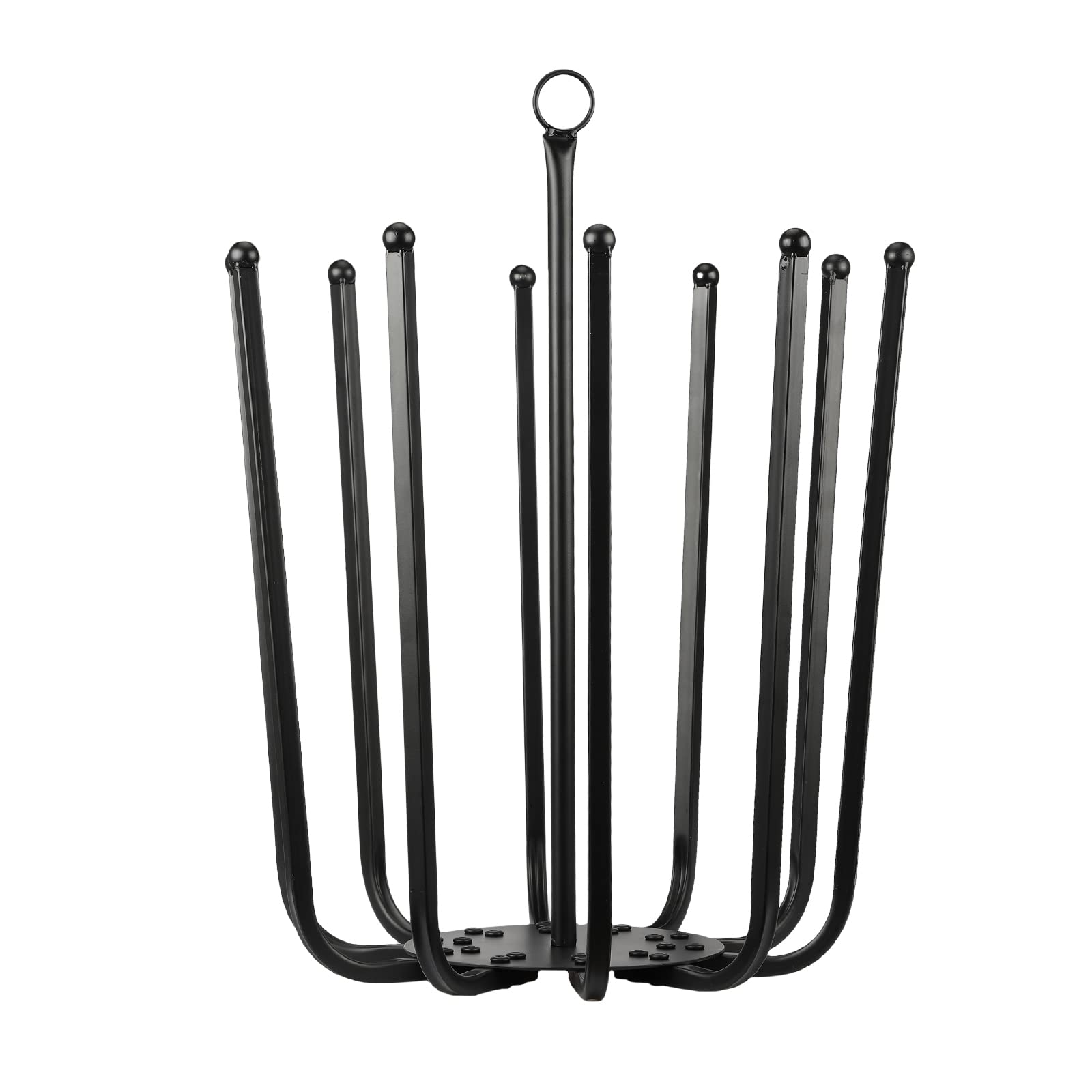 ChessSmith 5-Pair Round Boot Shoe Rack - Steel Welly Holder Stand Shelf, Matte Black