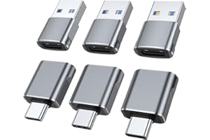 WZNBJLX Usb A to Usb C【Total 6 Pack】Usb C to Usb Adapter Usb to Usb C Adapter OTG Fast Charging, Compatible With Laptops, MacBook Pro 2023, IPad Pro, IMac, IPad Mini 6/Pro and Other Type C Devices(Grey)
