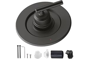 CAQEAUS T2901BL Valve Trim Kit Replacement for Moen Gibson Posi-Temp Valve Trim Kit, Black Shower Handle Compatible with Moen Posi Temp Trim Kit Shower/Tub 2510/2520/2570/2590 Pressure balanced Valves