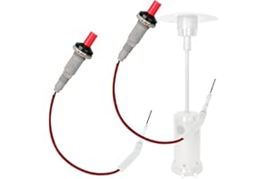 Eyoloty Patio Heater Replacement Parts Push Button Piezo Igniter with Cable Kit 13.7” Long Electrode Ceramic Ignition Assembly Replacement Kit for Most Outdoor Propane Heater Gas Grill Range (2 Set)