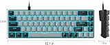 MageGee 60% Mechanical Keyboard 68 Keys Blue Switch USB Wired Grey/Black view 9
