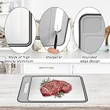 ZPSHYD Defrosting Tray 4-in-1 Double-Sided Chopping Board 14.4x9.8in Grey view 5