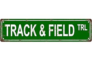 AEONTINITY TRACK & FIELD TRL Sports Vintage Metal Tin Sign, Street Sign, Home Decor, Room Decor, Wall Decor, Bathroom Decor, Bar Decor, Cafe Decor, Garage Decor, 16 x 4 Inch