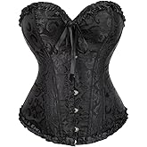 Women Vintage Renaissance Jacquard Bustiers-Corset-Top Sexy Gothic Lingerie Bodyshaper Going Out Corset