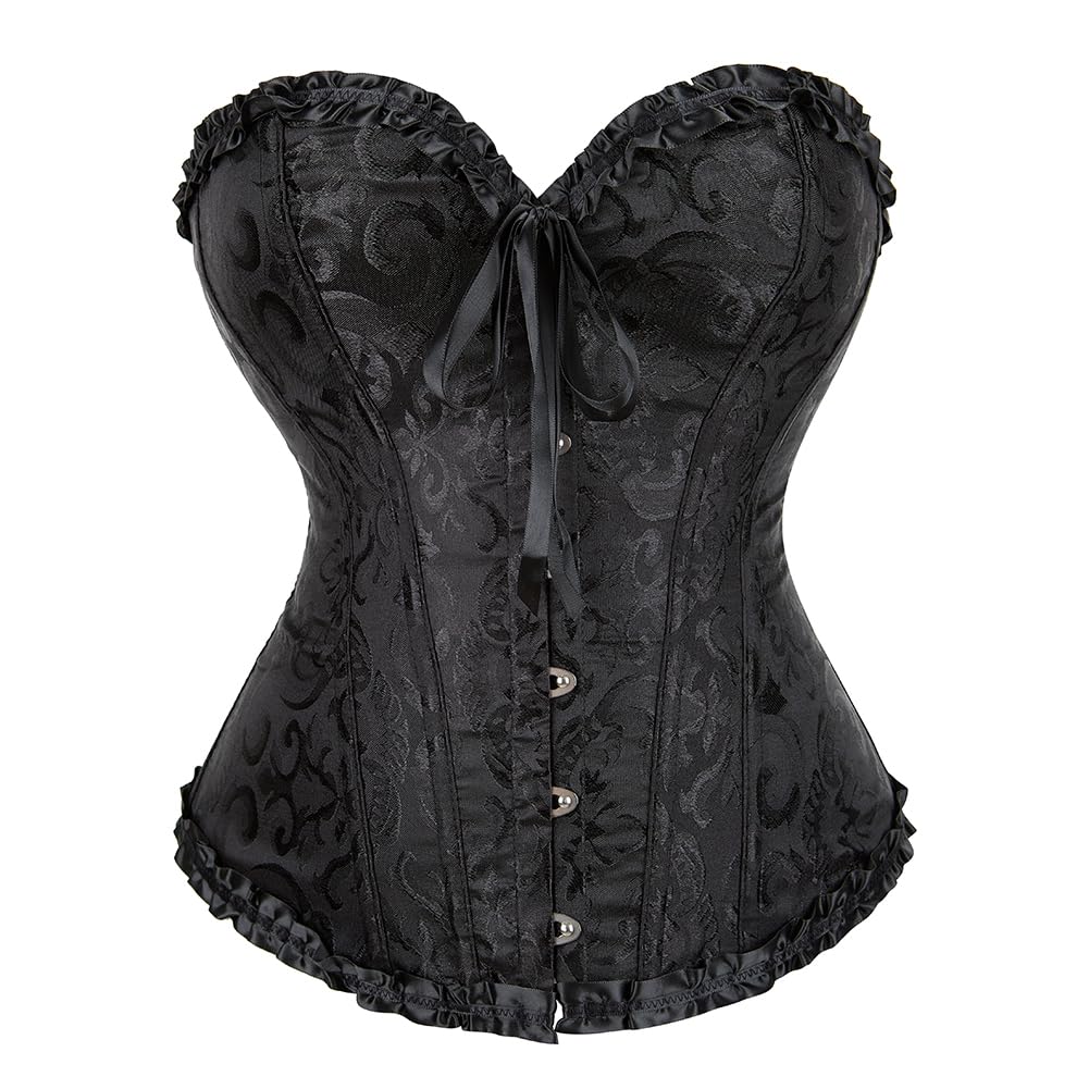 Photo 1 of Women Vintage Jacquard Bustiers-Corset-Top Sexy Gothic Lingerie Bodyshaper Going Out Corset