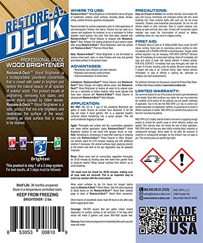 Restore-A-Deck Stain Stripper, Wood Brightener, Booster, Thickening Gel Combo Pack