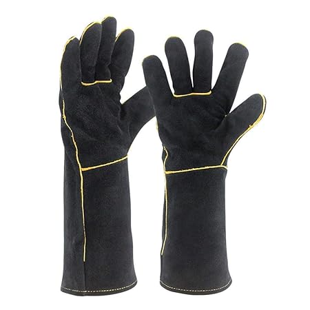 Jupiter Industries Heat Resistant Split Leather Gloves BBQ/Camping/Cooking Glove/Baking/Grill/Fireplace/Stove/Pot Holder/Workplace