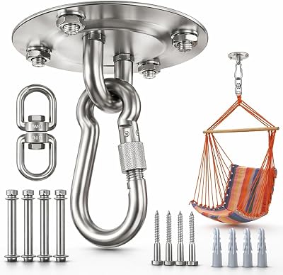 Morzejar 304 Stainless Steel Swing Hook 360° Rotating Heavy Duty Ceiling Hooks