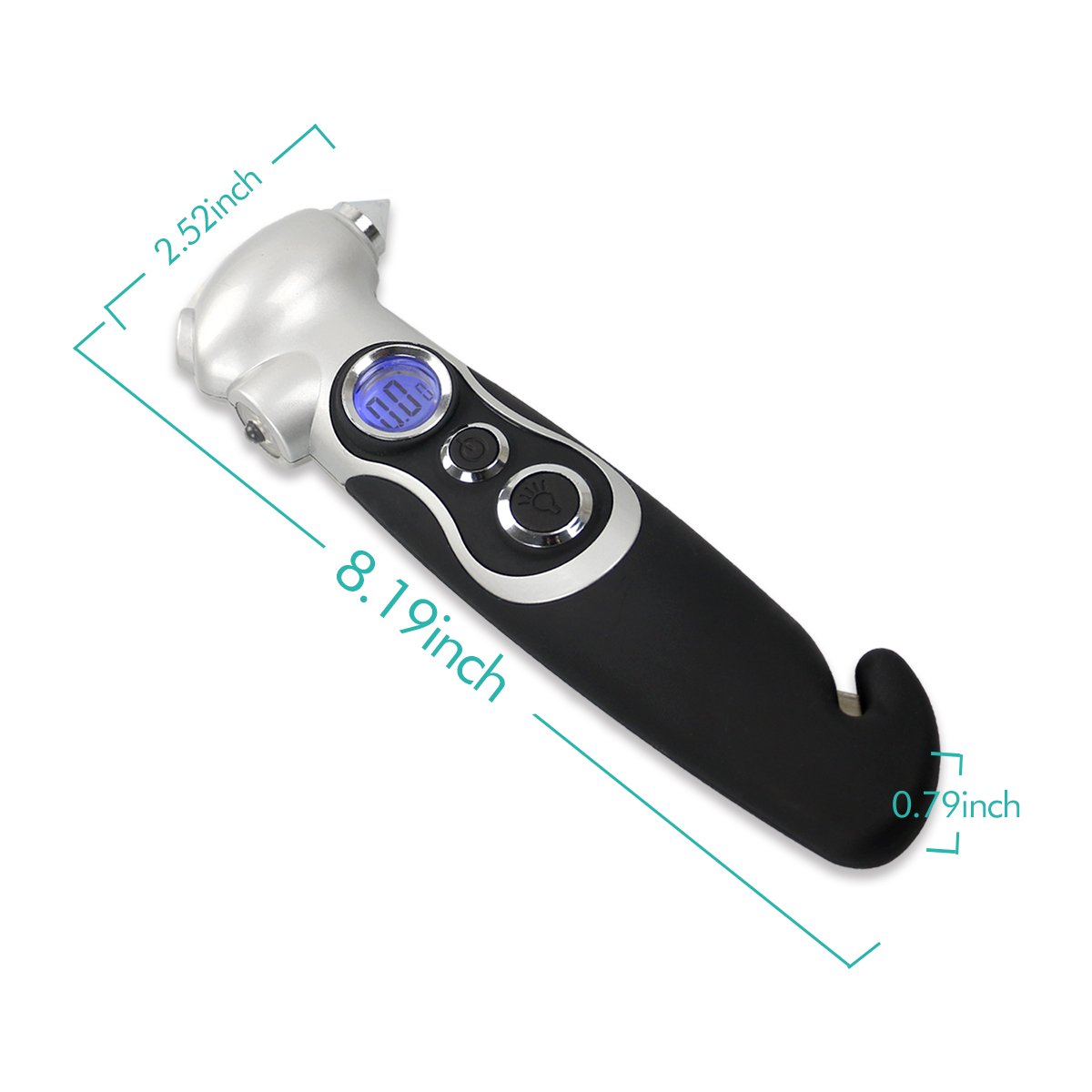 Reifendruckprüfer Digital Luftdruckprüfer Reifendruckmesser mit Reifendruck LCD Display für LKW Fahrräder Motorräder Autos