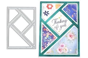 BEETIRRYHU Rectangle Triangle Frame Metal Die Cuts, Rectangle Frame Metal Cutting Dies Cut Stencils Card Paper Craft DIY Template Metal Cutting Dies Album Embossing Paper Dies for Card Making Scrapbooking
