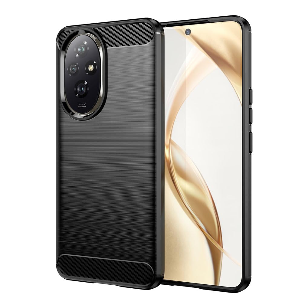 SEAHAI Case for Honor 200 5G, Ultra Thin Silicone TPU Bumper Shockproof Soft Gel Rubber No-slip Case Cover - Black