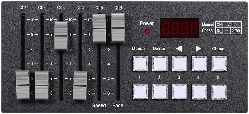 Bobique DC7-9V 0.2W Mini DMX512 Console Stage Light Controller Built-in 2000mAh High Capacity Rechargeable Battery Portable for Party Concert DJ Show Bar Club Pub