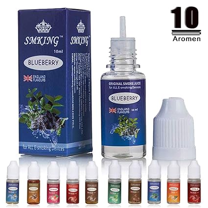 E Liquids für E-Zigarette, Sinicyder 10 Aromen E Liquids Set ohne Nikotin, VG50%/PG50% E-Zigaretten Liquid Set, Refill Electr