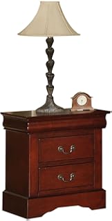 Amazon Com Homelegance Abbeville Two Drawer Nightstand Cherry Furniture Decor