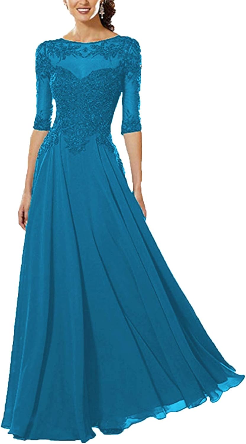 blue mother of the bride dress