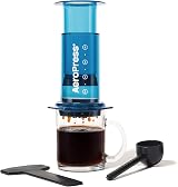 AeroPress Clear Coffee Press 3-in-1 Brew Method Blue Tritan Shatterproof