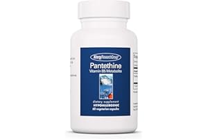Allergy Research Group Pantethine Supplement - Vitamin B5, Pantothenic Acid, Metabolism Support, Liver Support, Cardiovascular Supplement, Coenzyme A, 660mg Vegetarian Capsules - 60 Count