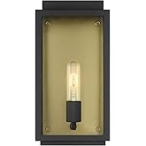 DESIGNERS FOUNTAIN Twilight Outdoor Light Fixture, 14 Inch Exterior Wall Lantern Sconce for Front Door, Patio and Porch, Blac