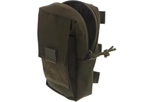 Milisten Outdoor Waterproof Backpack Strap Phone Pouch with Zipper – Military Green Travel Shoulder Pocket
