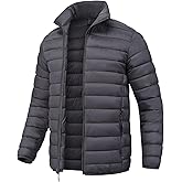 SPOSULEI Men Puffer Down Jacket Packable Lightweight Winter Jackets Coats Outdoor Waterproof Insulated Jackets