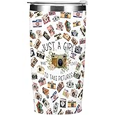 Photographer Gifts Tumbler, 20 oz Stainless Steel Coffee Mug,Travel Cup,Insulated Cup with Lid for Car Office,Photography Gifts for Women Photographers Friend Sister Friendship Birthday Christmas