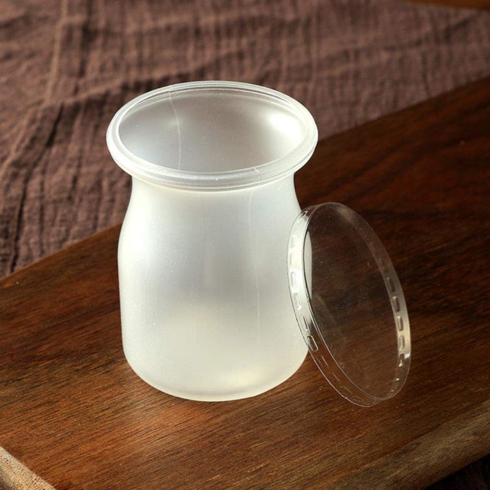 Miner 50Pcs Roasted translucent ice cream bowl disposable pudding cup high temperature jelly dessert decor cup kitchen accessories,cup and lid1