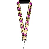 Buckle-Down Lanyard-1.0"-Peanut Butter W/Mustache & Jelly