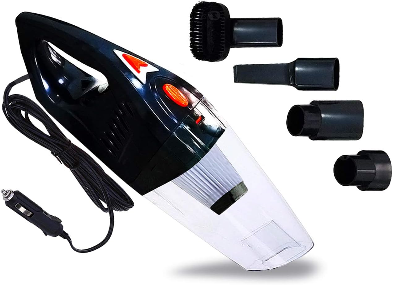 Zento Deals Car Vacuum Cleaner Strong Suction Multiple Purpose Nozzles