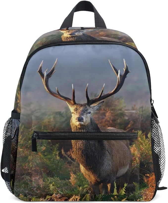Kids Backpack Large Red Deer Kindergarten Preschool Bag for Toddler