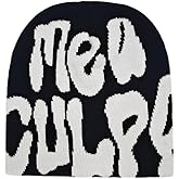 ANKOMINA Unisex Women Men Knitted Beanie Hats Fashion Letter Print Winter Skull Caps Y2k Outdoor Warm Hats