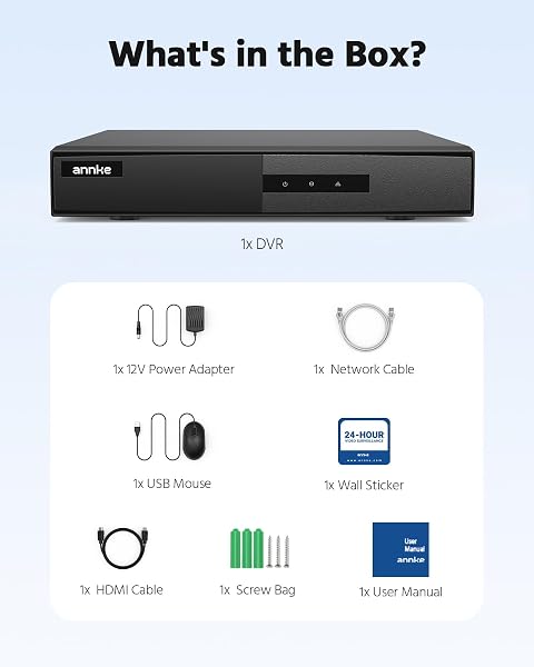 ANNKE 8 CHANNEL DVR FOR SECURITY CAMERA, 3K LITE HYBRID 5-IN-1 CCTV DIGITAL VIDEO RECORDER, SUPPORTS 8CH TVI/AHD/CVI/CVBS ANALOG AND 2CH IP CAMERAS, 24/7 RECORDING FOR HOME SURVEILLANCE, NO HDD, BLACK