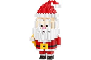 Hisgeru Christmas Building Blocks Compatible for Lego Christmas Santa Claus Micro Blocks Stacking New Toys Holiday Present Box New Year Gifts for Kids 6-12 Years Old Boys and Girls (Santa)