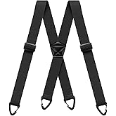 Hidden Suspenders for Men X Back Adjustable Elastic Men's Suspenders Under Clothes with 4 Snap Loop