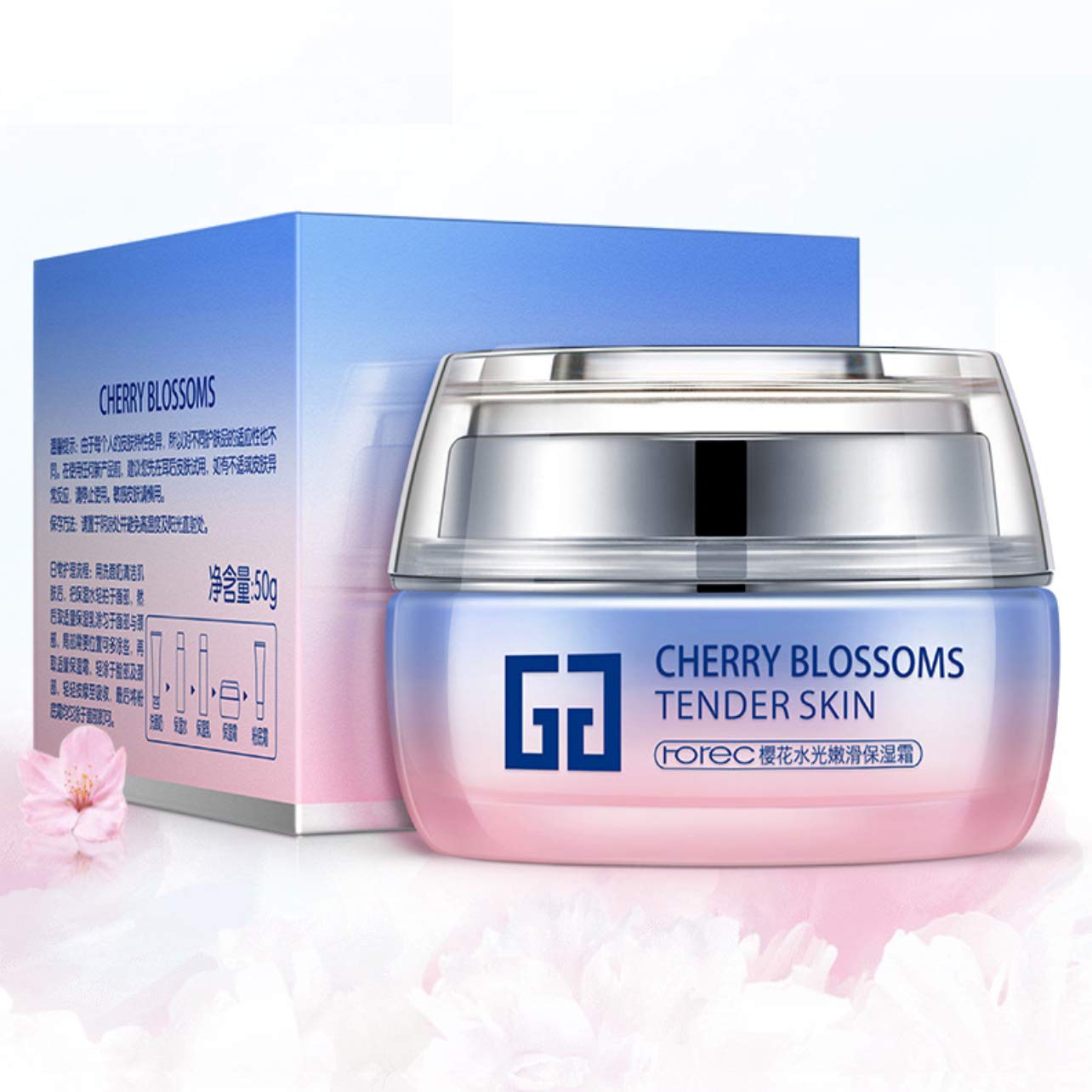 ROREC Fresh Cherry Blossoms Tender Skin Cream Natural Herbal Extracts Nourishes