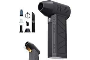 Snow Master Pro LED Turbo Blower - Portable Snow Removal Tool for Cars, Mini Turbo Snow Blower, 4-Speed & Fast Snow, USB Rech