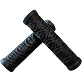 SZYNIC G-125 Bike Grips, Soft Rubber Bicycle Handlebar Grips, 130 x 22.2 mm | Soft rubber and chevron texture help reduce vibration and maintain a steady grip on commutes, fitness rides and light trails