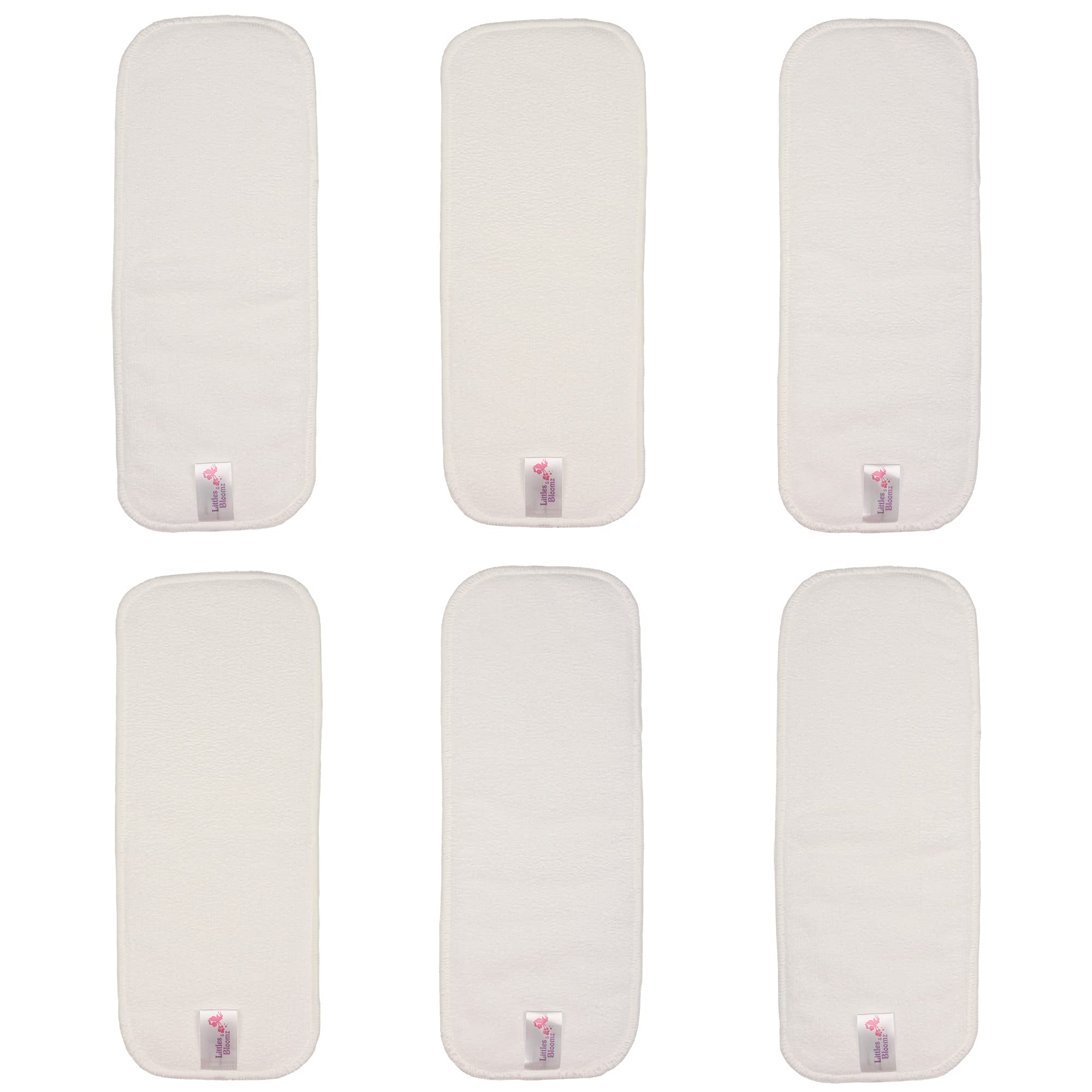 Littles and Bloomz 6 Microfibre Reusable Nappy Insert Cloth Diaper Booster, MF6