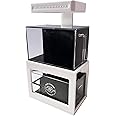PNW Custom 40 oz (White) Micro Reef Ready Aquarium | Small Desktop Saltwater Fish Tank with LED Light, Sump, Pump | Freshwater & Saltwater