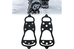 Tachuelas para Caminar En El Hielo Nieve, Universal Non-Slip Gripper Spikes, Anti-Skid Snow Ice Shoe Spikes with 8 Tooth Stee
