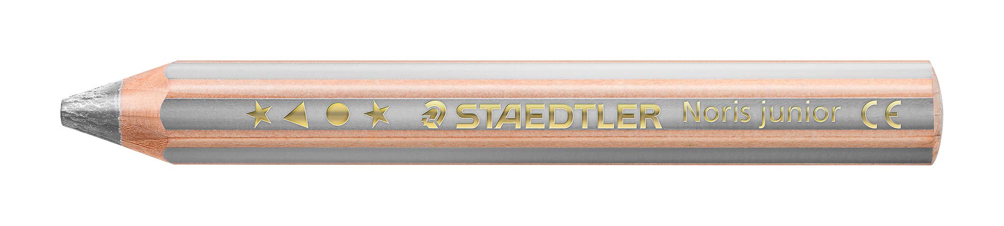 STAEDTLER Noris Junior 140-81 3-in-1 coloured pencil in silver, box of 6
