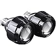 Astra Depot 2X 2.5 LHD Mini Bi-xenon Projector Lens Kit High Low Headlight Shrouds H1 H4 H7 Black