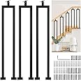 3 Pack U Shape 36" Stair Balusters with Adjustable Top Bracket for Staircase Interior, Baluster for Stair Handrail Porch Deck Railing Outdoor Steps by LukLoy